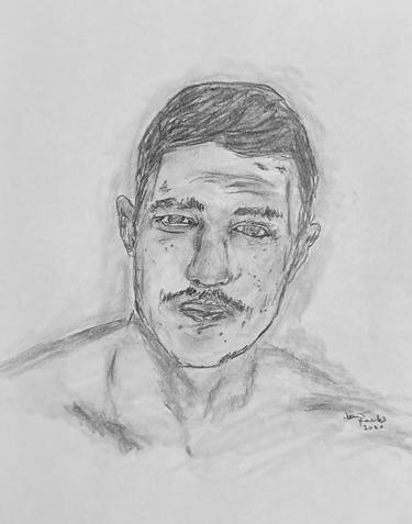 Original Figurative Celebrity Drawings by Juan Rosales