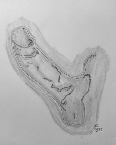 Original Minimalism Nude Drawings by Juan Rosales