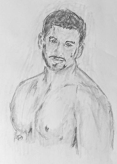 Original Figurative Men Drawings by Juan Rosales