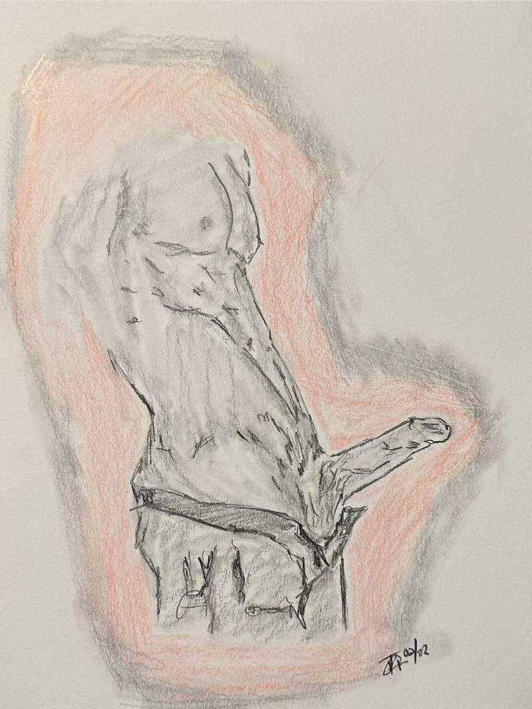 Original Figurative Nude Drawings by Juan Rosales