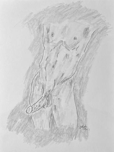 Original Figurative Nude Drawings by Juan Rosales
