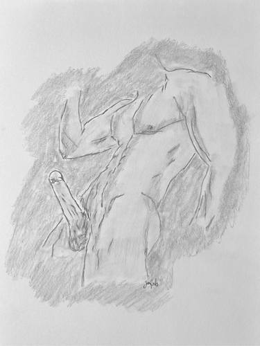 Original Figurative Nude Drawings by Juan Rosales