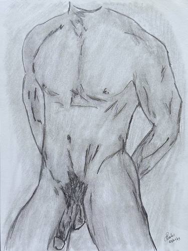 Original Realism Nude Drawings by Juan Rosales