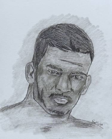 Original Figurative Men Drawings by Juan Rosales