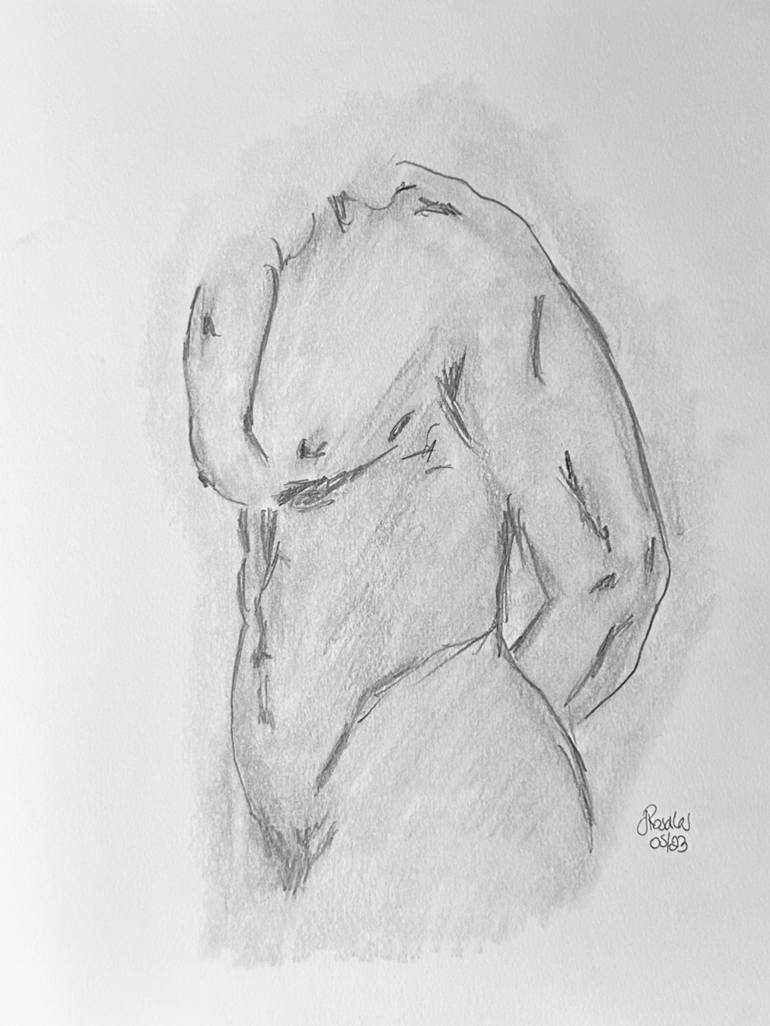 Original Realism Nude Drawings by Juan Rosales
