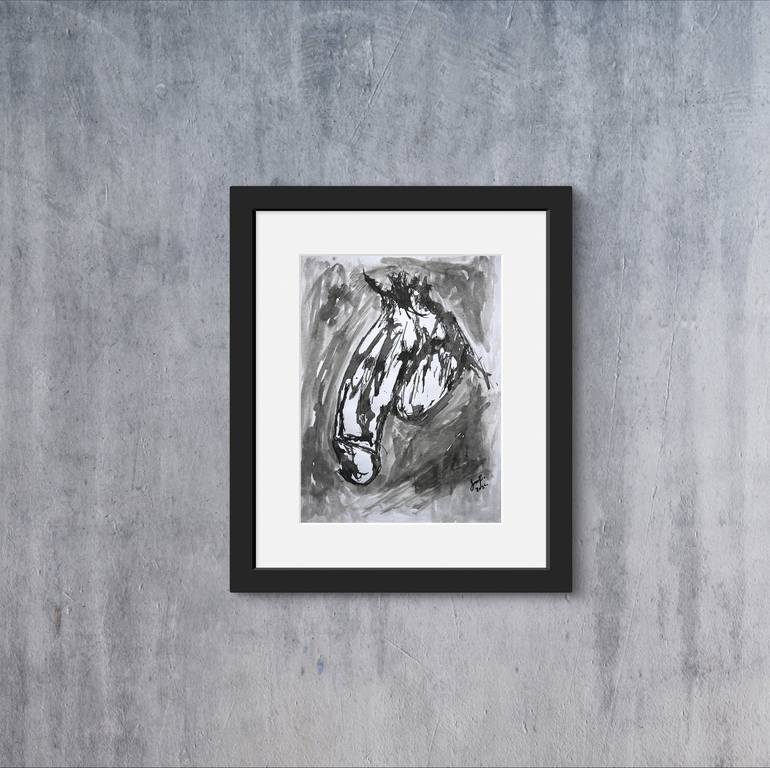 Original Abstract Expressionism Body Drawing by Juan Rosales