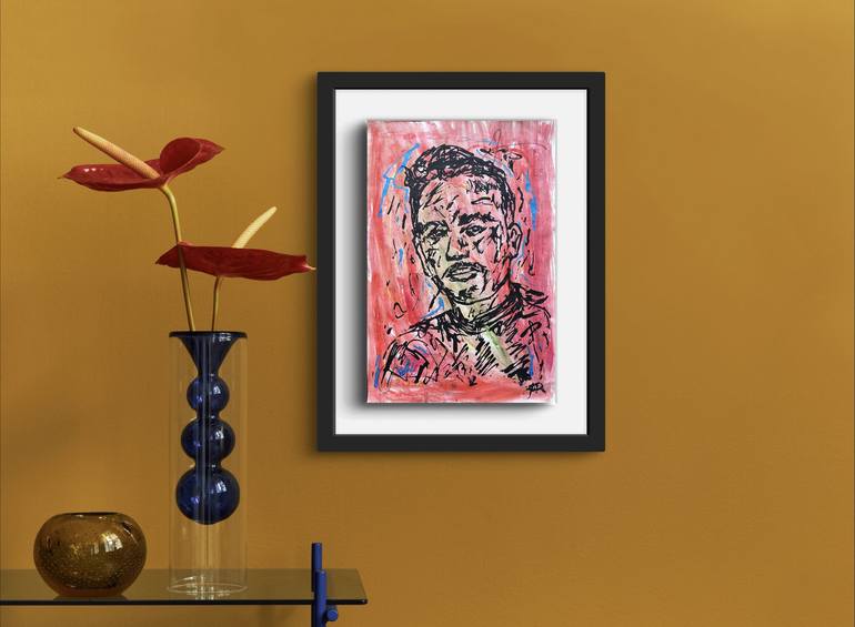 Original Abstract Expressionism Pop Culture/Celebrity Painting by Juan Rosales