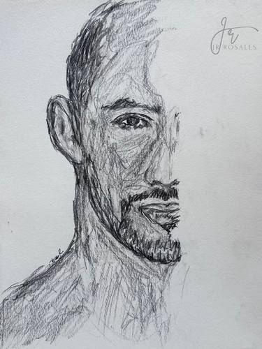 Original Figurative Men Drawings by Juan Rosales