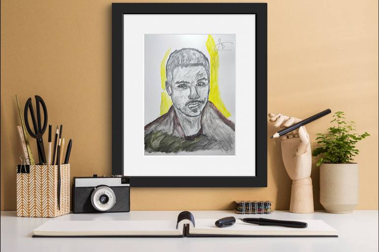 Original Minimalism Pop Culture/Celebrity Painting by Juan Rosales