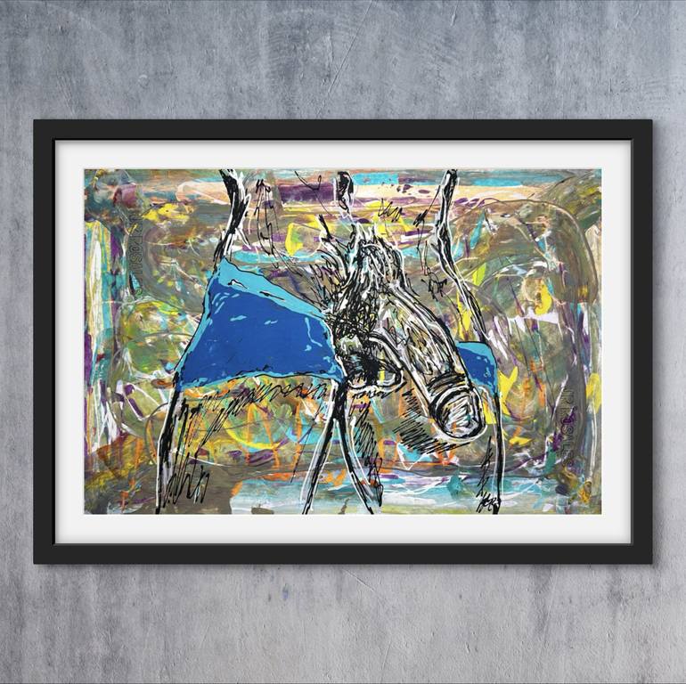 Original Abstract Expressionism Abstract Painting by Juan Rosales