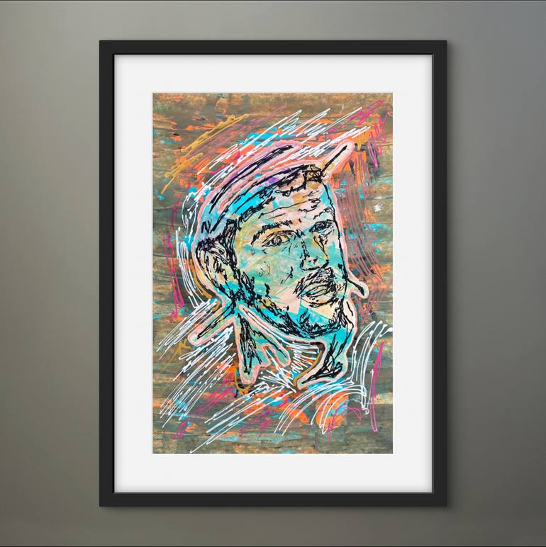 Original Abstract Expressionism Abstract Painting by Juan Rosales