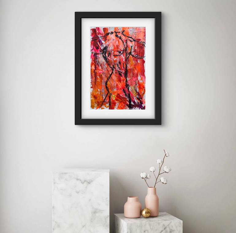 Original Abstract Expressionism Abstract Painting by Juan Rosales