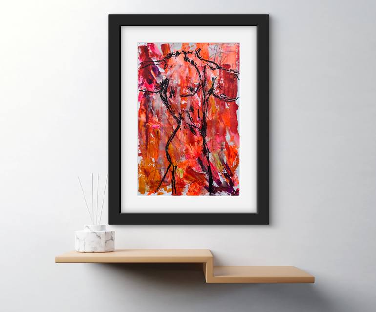 Original Abstract Expressionism Abstract Painting by Juan Rosales
