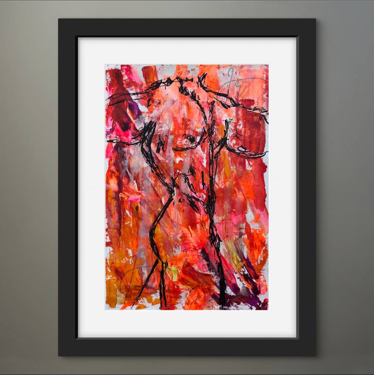 Original Abstract Expressionism Abstract Painting by Juan Rosales