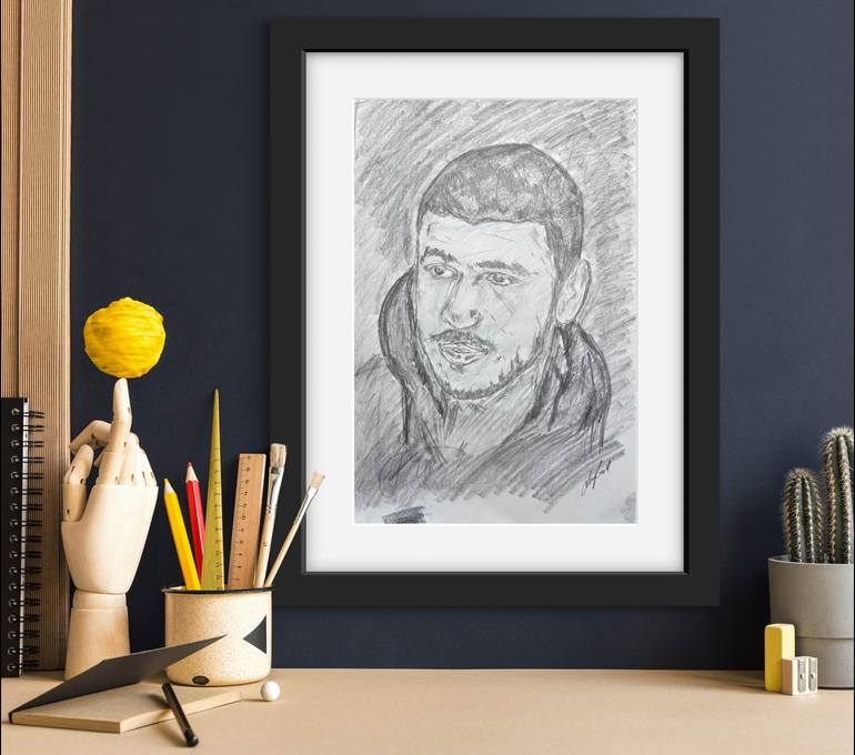 Original Black & White Pop Culture/Celebrity Drawing by Juan Rosales