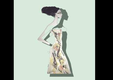 Original Illustration Fashion Printmaking by Athena Ami