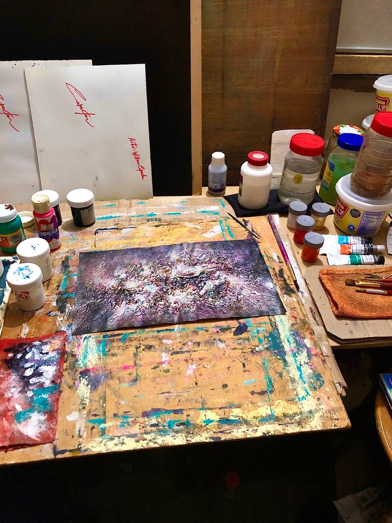 Original Abstract Expressionism Abstract Painting by William Cepeda