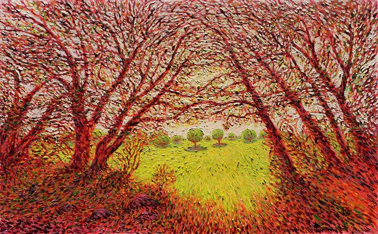 Original Abstract Expressionism Landscape Painting by Yusuf Epçin