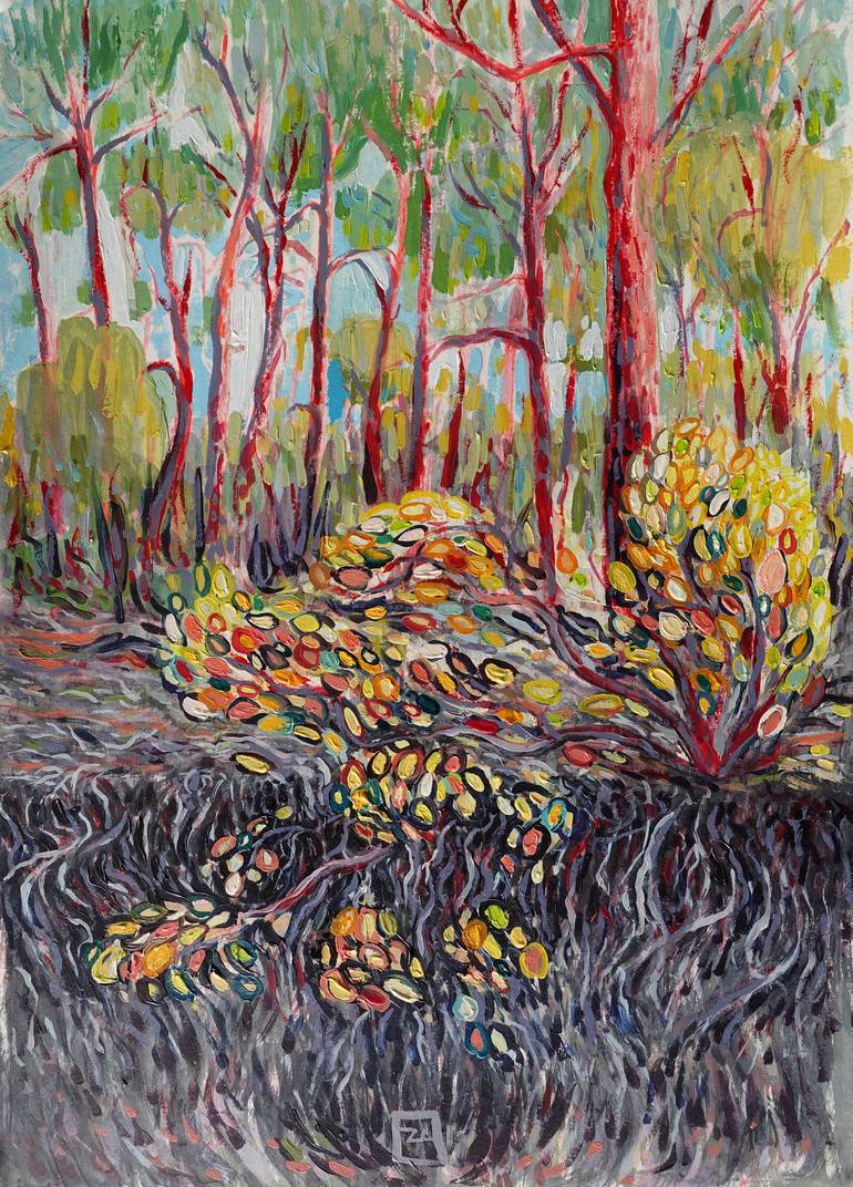 Original Abstract Landscape Paintings by Yusuf Epçin