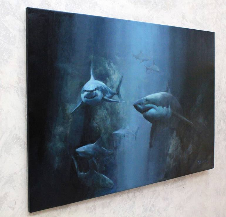 Original Contemporary Fish Painting by Serhii Cherniakovskyi