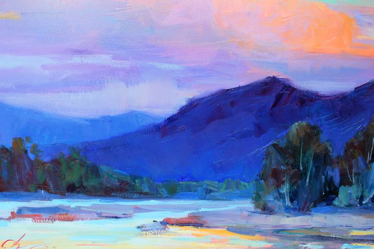 Original Expressionism Landscape Painting by Serhii Cherniakovskyi