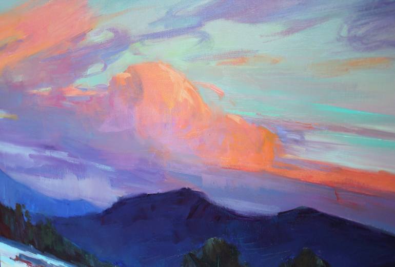 Original Expressionism Landscape Painting by Serhii Cherniakovskyi