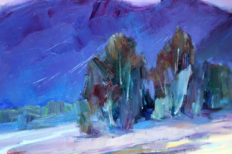 Original Expressionism Landscape Painting by Serhii Cherniakovskyi