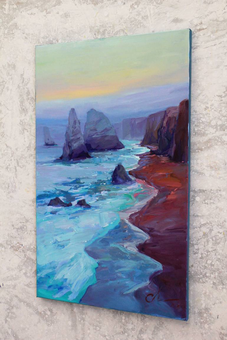 Original Expressionism Seascape Painting by Serhii Cherniakovskyi