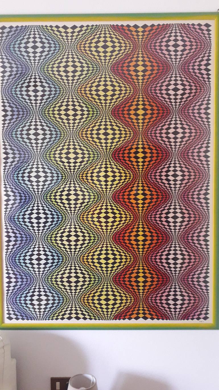 Original Op Art Patterns Drawing by Marcello Boccaccini
