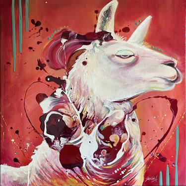 Original Contemporary Animal Painting by Angie F Ferretti