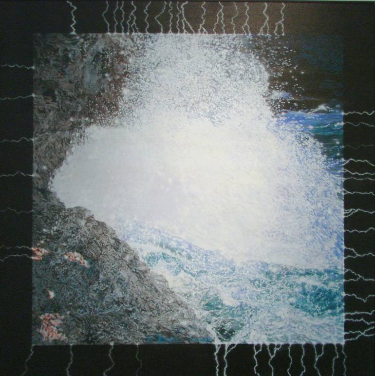 Original Landscape Painting by Russell Johnson | Conceptual Art on Canvas | Sun on the Water 02