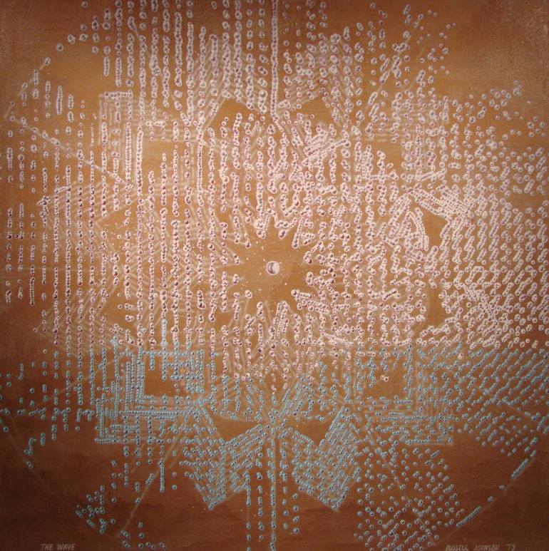 Original Abstract Painting by Russell Johnson | Abstract Art on Wood | Sun on the Water 03