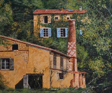 Original Impressionism Architecture Paintings by Russell Johnson