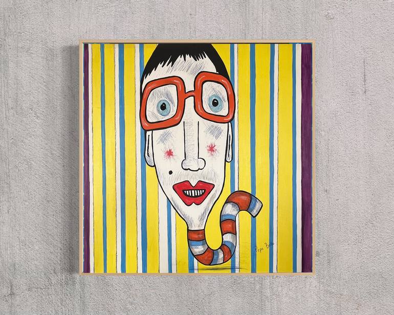 Original Art Deco Cartoon Painting by Jose Botto