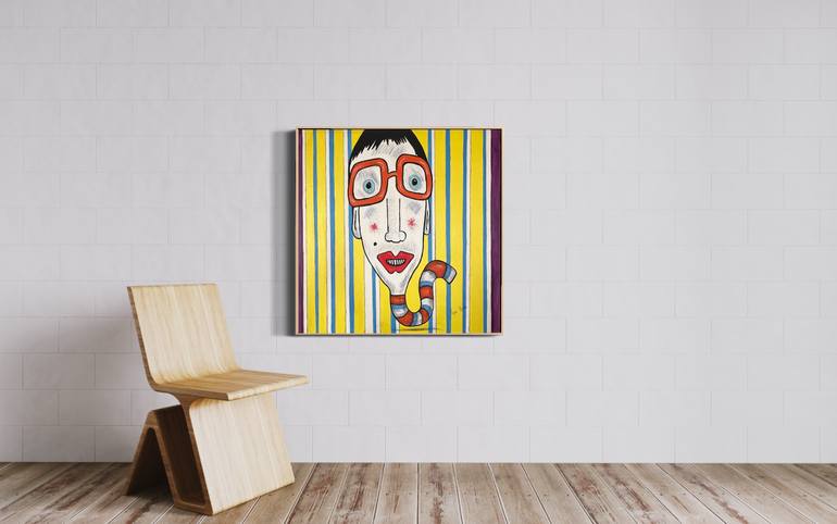 Original Art Deco Cartoon Painting by Jose Botto
