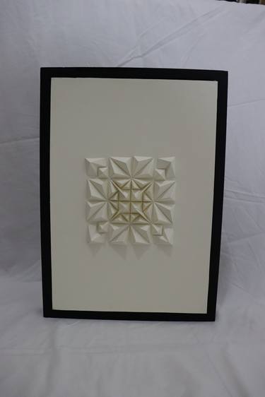 Print of Abstract Geometric Mixed Media by Chaimae LEHAMAOUI