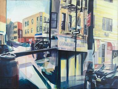 Original Abstract Cities Paintings by Nash Hogan