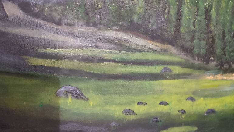 Original Color Field Painting Landscape Painting by Sidrah Iqbal