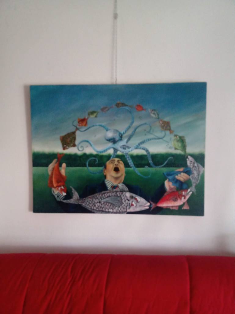 Original Conceptual Nature Painting by Antonio Presti