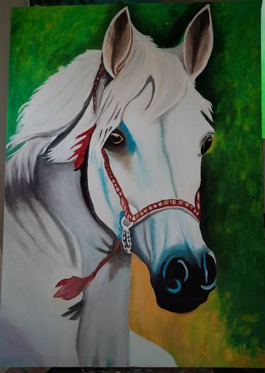 Original Fine Art Horse Paintings by sartika Mohomad