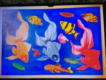 Original Expressionism Fish Paintings by sartika Mohomad