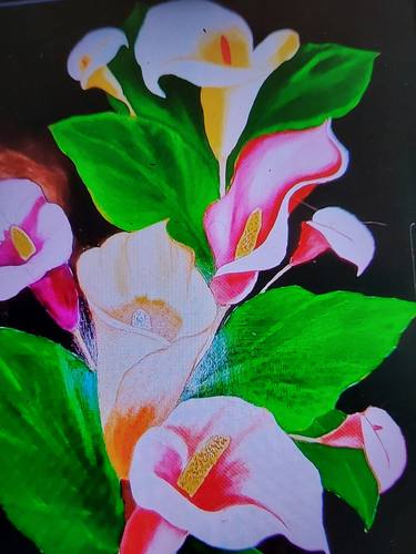 Original Expressionism Floral Paintings by sartika Mohomad