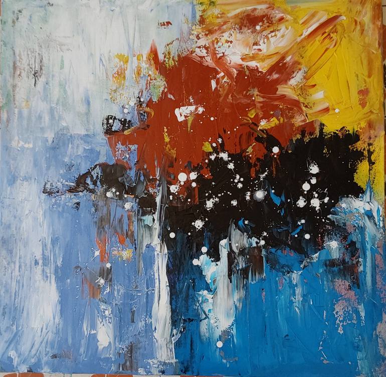 Original Abstract Expressionism Abstract Painting by Sartika Mohomad