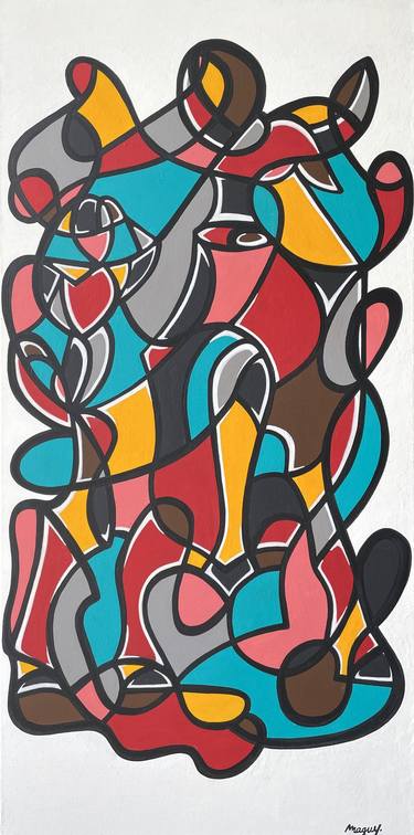 Original Cubism Culture Paintings by Maguy Vaz