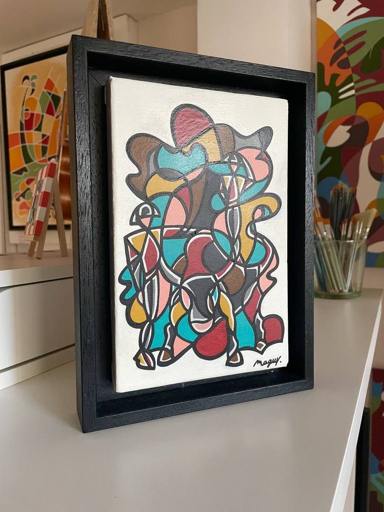 Original Abstract Animal Painting by Maguy Vaz