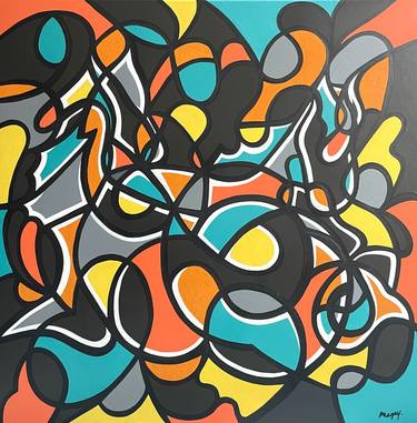 Original Abstract Expressionism Horse Paintings by Maguy Vaz