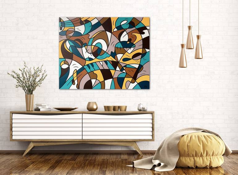 Original Abstract Music Painting by Maguy Vaz
