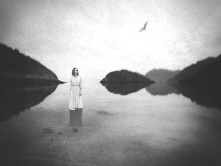 Original People Photography by Igor Kostin | Conceptual Art on Paper | I walk on the water
