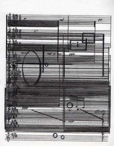 Original Abstract Expressionism Music Drawings by Rosa Young