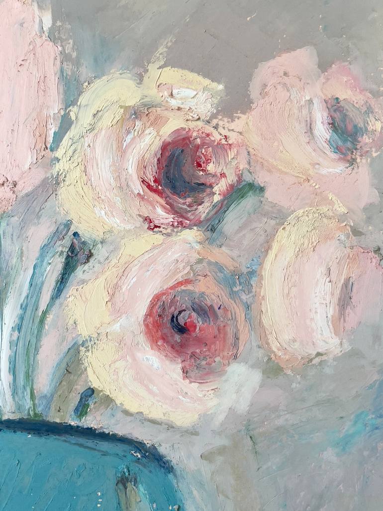 Original Abstract Floral Painting by Julia Suptel